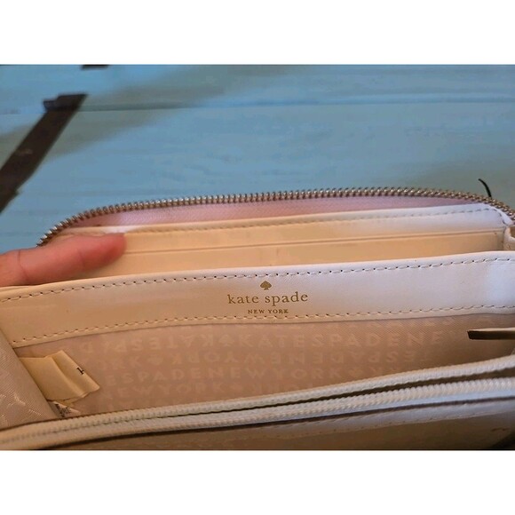 Kate Spade Pink Wallet Zipper, Women Leather Holds Cash Coins Credit Cards 7×3 - Picture 11 of 15